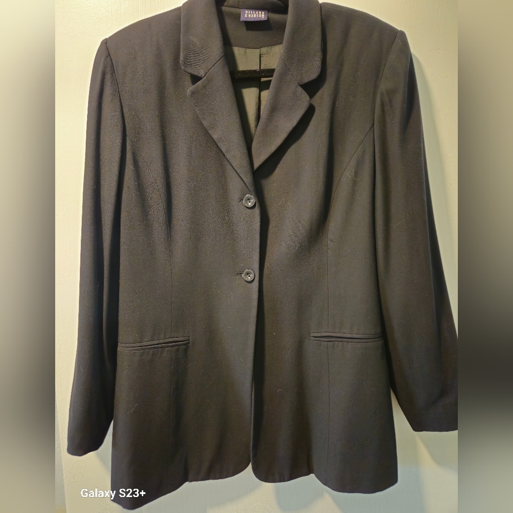 Hillard & Hanson Black Blazer Classic Tailored Fit